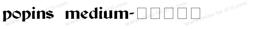 popins medium字体转换